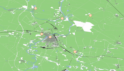 Ausschnitt aus der Hof- und Dorfladenkarte für Sachsen-Anhalt